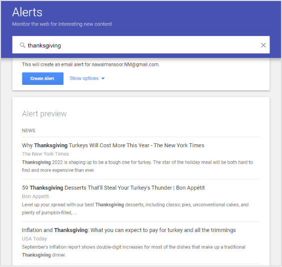 google news alerts