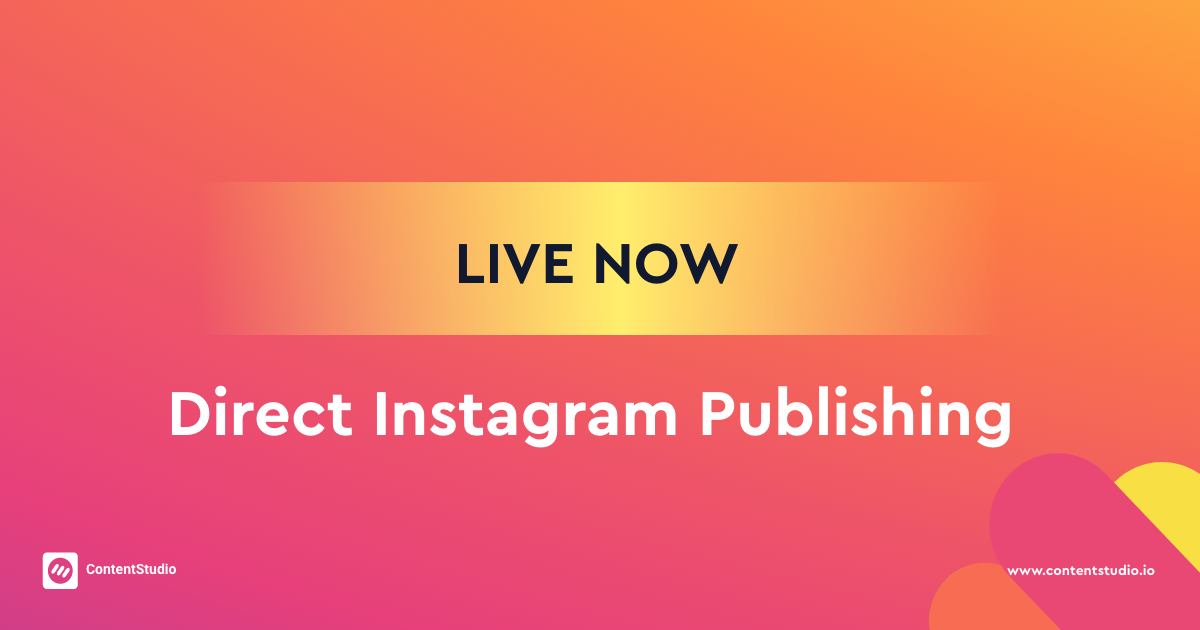 Instagram Direct Publishing (Live Now!)