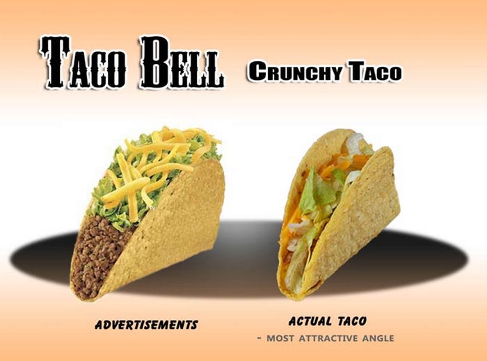 taco fake advertisements