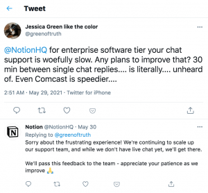 customer service on twitter