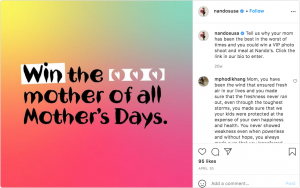 Nando's celebrating Mother's day