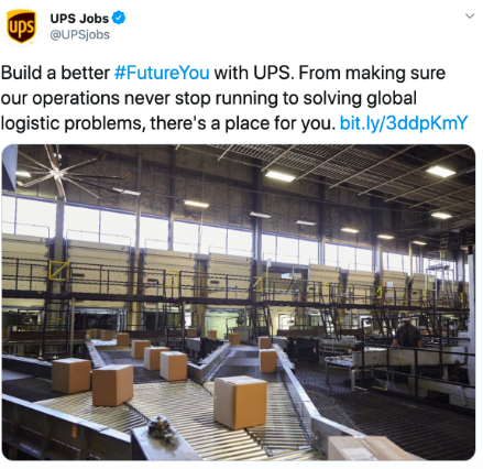 UPS utilizes the hashtag #FutureYou