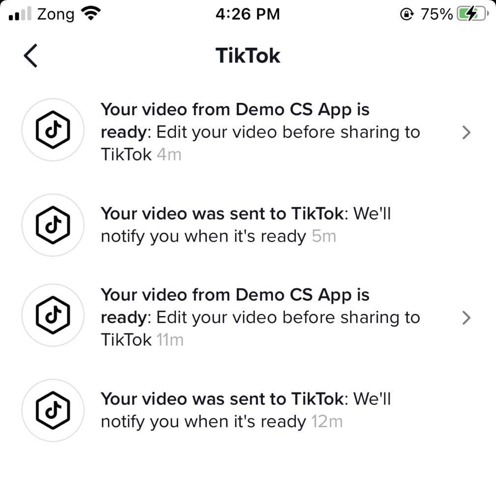 notified on tiktok