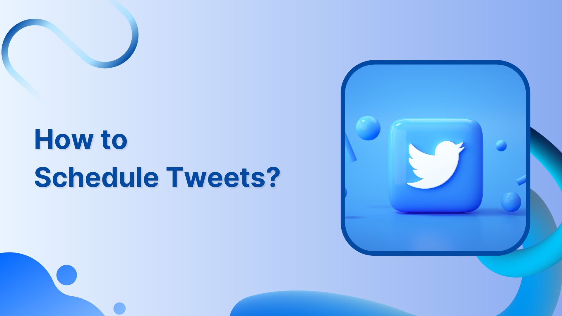 How to schedule tweets?