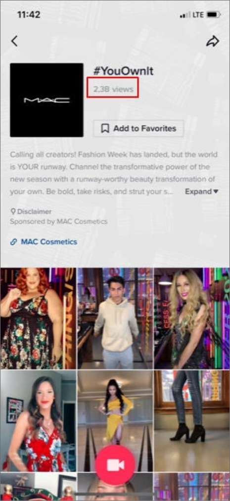 MAC cosmetics viral branded hashtag