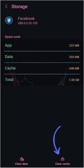 clear cache