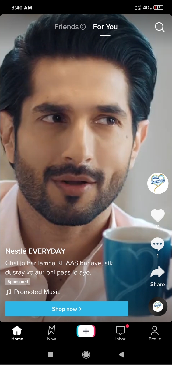 nestle ad on tiktok