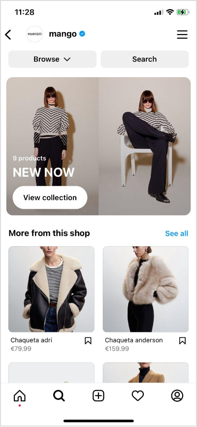 instagram shop