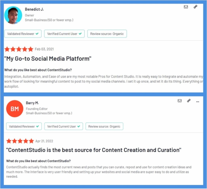 Contentstudio reviews