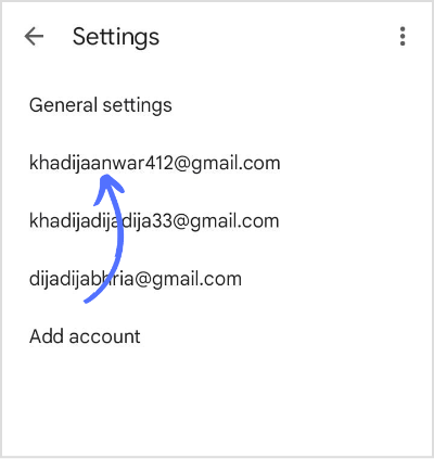 choose google account