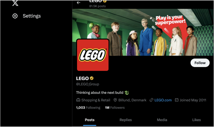  lego X social-media