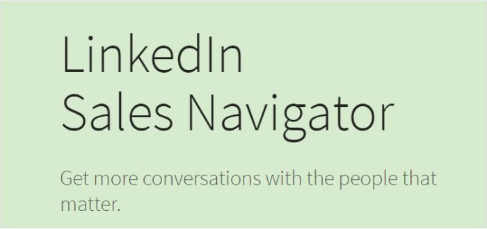 linkedin sales navigator