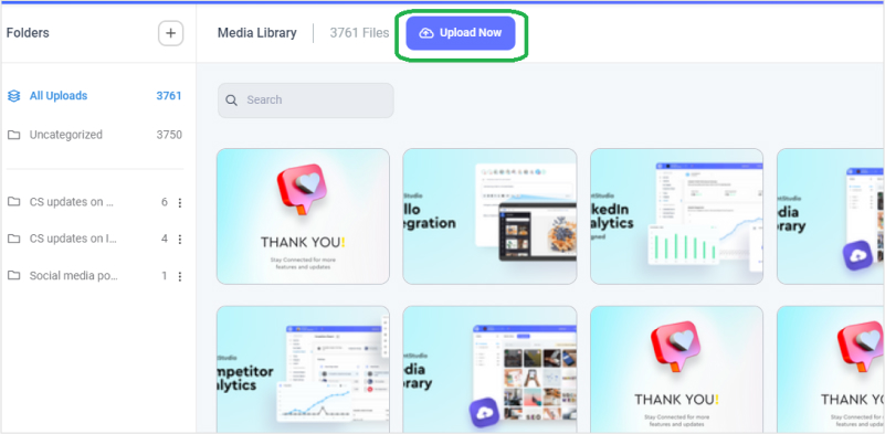 ContentStudio's Media Library