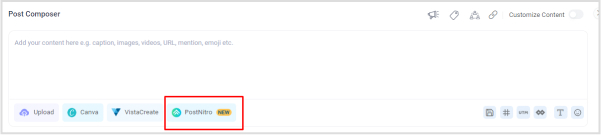 Select PostNitro from the Post Composer
