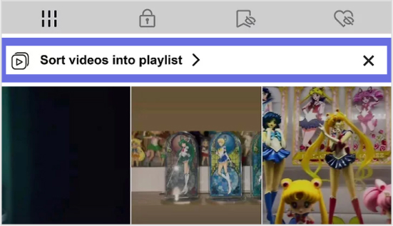 Sort videos into the playlist option